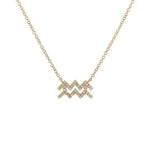 Load image into Gallery viewer, Dainty Diamond Zodiac Sign Necklace
