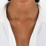 Load image into Gallery viewer, Dainty Diamond Zodiac Sign Necklace
