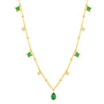 Load image into Gallery viewer, Dainty Emerald Aurora Necklace
