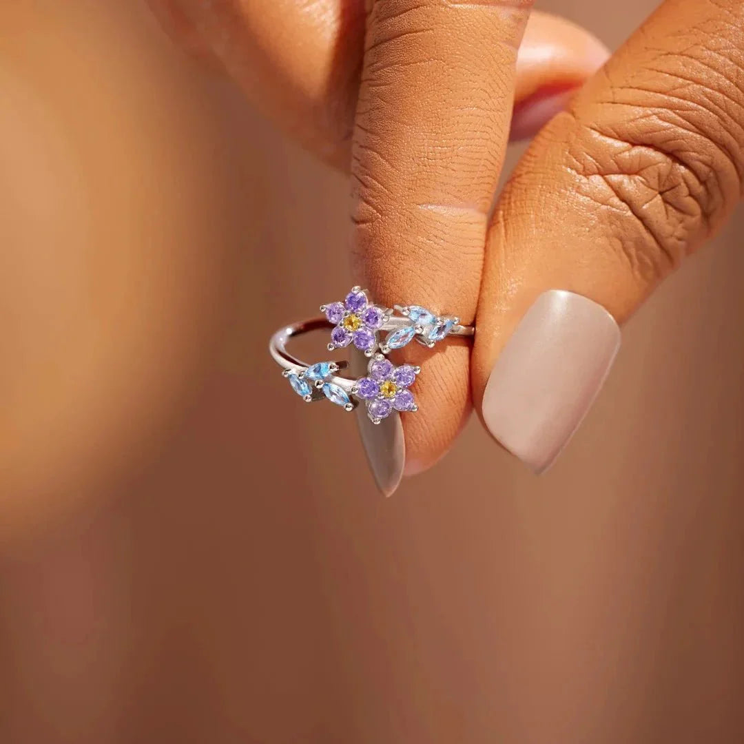Dainty Forget Me Nots Floral Ring