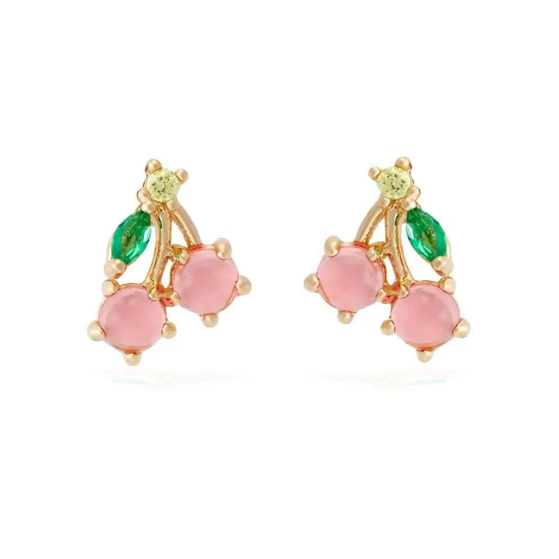 Dainty Fruit Hoop & Stud Earrings