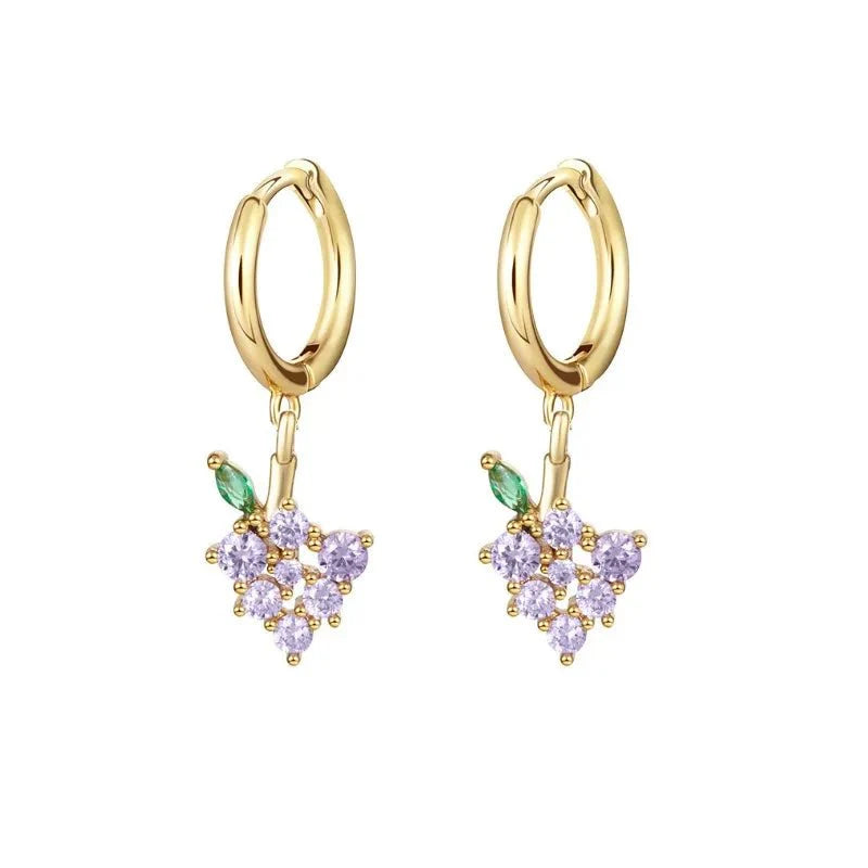 Dainty Fruit Hoop & Stud Earrings