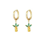 Load image into Gallery viewer, Dainty Fruit Hoop &amp; Stud Earrings

