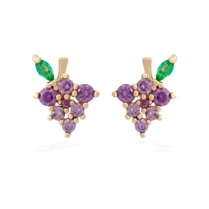 Dainty Fruit Hoop & Stud Earrings