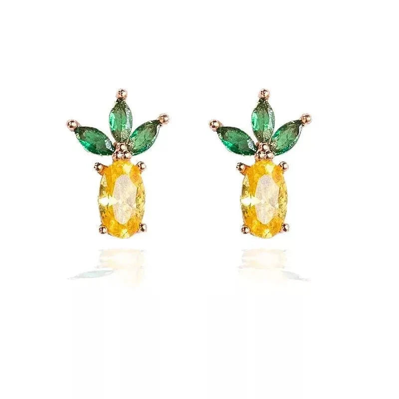 Dainty Fruit Hoop & Stud Earrings