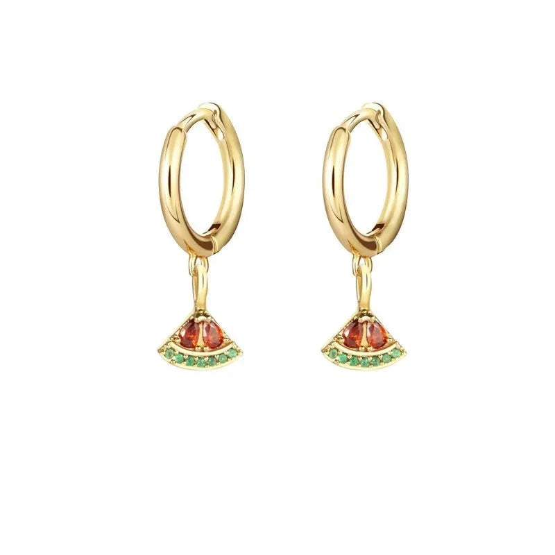 Dainty Fruit Hoop & Stud Earrings