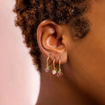 Load image into Gallery viewer, Dainty Fruit Hoop &amp; Stud Earrings
