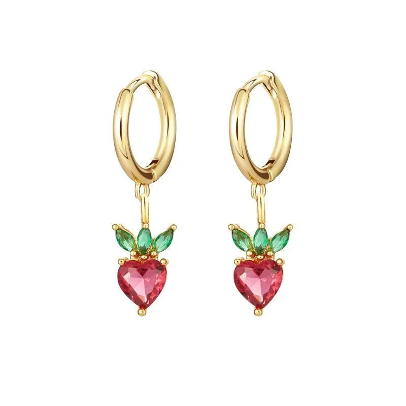 Dainty Fruit Hoop & Stud Earrings