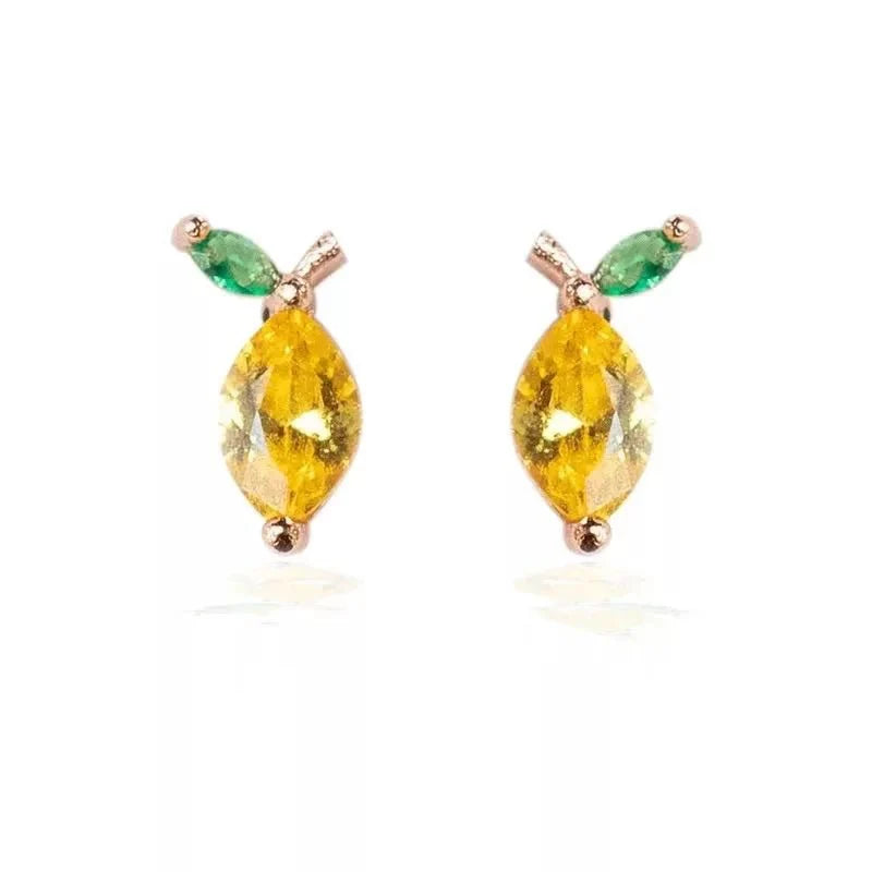 Dainty Fruit Hoop & Stud Earrings