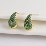 Load image into Gallery viewer, Dainty Glimmering Diamond Teardrop Earrings
