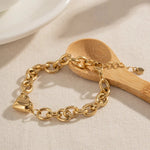 Load image into Gallery viewer, Dainty Gold Chain Link Heart Bracelet
