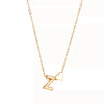 Load image into Gallery viewer, Dainty Heart Accented Letter Initial Necklace
