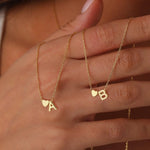 Load image into Gallery viewer, Dainty Heart Accented Letter Initial Necklace

