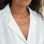 Load image into Gallery viewer, Dainty Heart Accented Letter Initial Necklace
