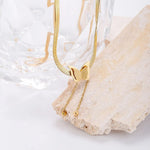 Load image into Gallery viewer, Dainty Herringbone Butterfly Dangle Necklace

