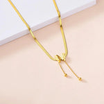 Load image into Gallery viewer, Dainty Herringbone Butterfly Dangle Necklace
