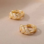 Load image into Gallery viewer, Dainty Hoop Heart Earrings
