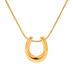 Load image into Gallery viewer, Dainty Lucky Horseshoe Necklace
