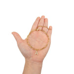 Load image into Gallery viewer, Dainty Paperclip Letter Initial Bracelet

