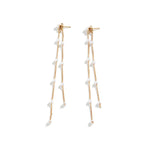 Load image into Gallery viewer, Dainty Pearl Long Tassel Earrings
