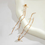 Load image into Gallery viewer, Dainty Pearl Long Tassel Earrings
