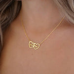 Load image into Gallery viewer, Dainty Personalized Dual Heart Name Necklace
