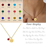 Load image into Gallery viewer, Dainty Personalized Name &amp; Birthstone Necklace

