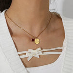 Load image into Gallery viewer, Dainty Personalized Name &amp; Birthstone Necklace

