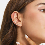 Load image into Gallery viewer, 18k Dainty Custom Name Earrings
