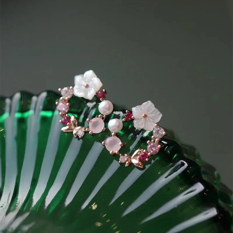 Dainty pink boutique earrings
