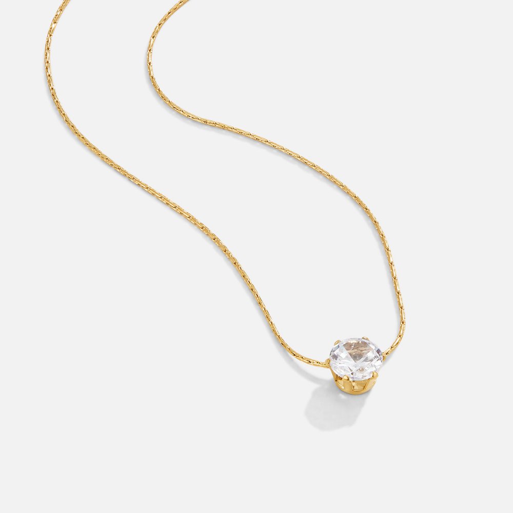 Nyx delicate round crystal necklace