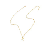 Load image into Gallery viewer, Dainty Satellite Chain Letter Initial Necklace
