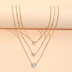 Load image into Gallery viewer, Dainty Shaped Diamonds Necklace Stack
