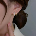 Load image into Gallery viewer, Dainty Shimmering Claw Huggie Earrings
