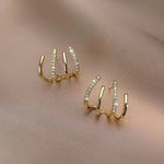 Load image into Gallery viewer, Dainty Shimmering Claw Huggie Earrings
