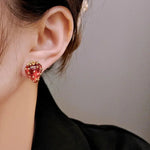 Load image into Gallery viewer, Dainty Strawberry Grace Stud Earrings
