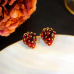 Load image into Gallery viewer, Dainty Strawberry Grace Stud Earrings
