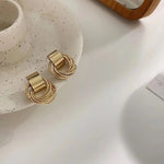 Load image into Gallery viewer, Dainty Strung Circle Chain Earrings
