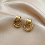Load image into Gallery viewer, Dainty Strung Circle Chain Earrings
