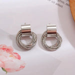 Load image into Gallery viewer, Dainty Strung Circle Chain Earrings
