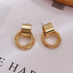 Load image into Gallery viewer, Dainty Strung Circle Chain Earrings

