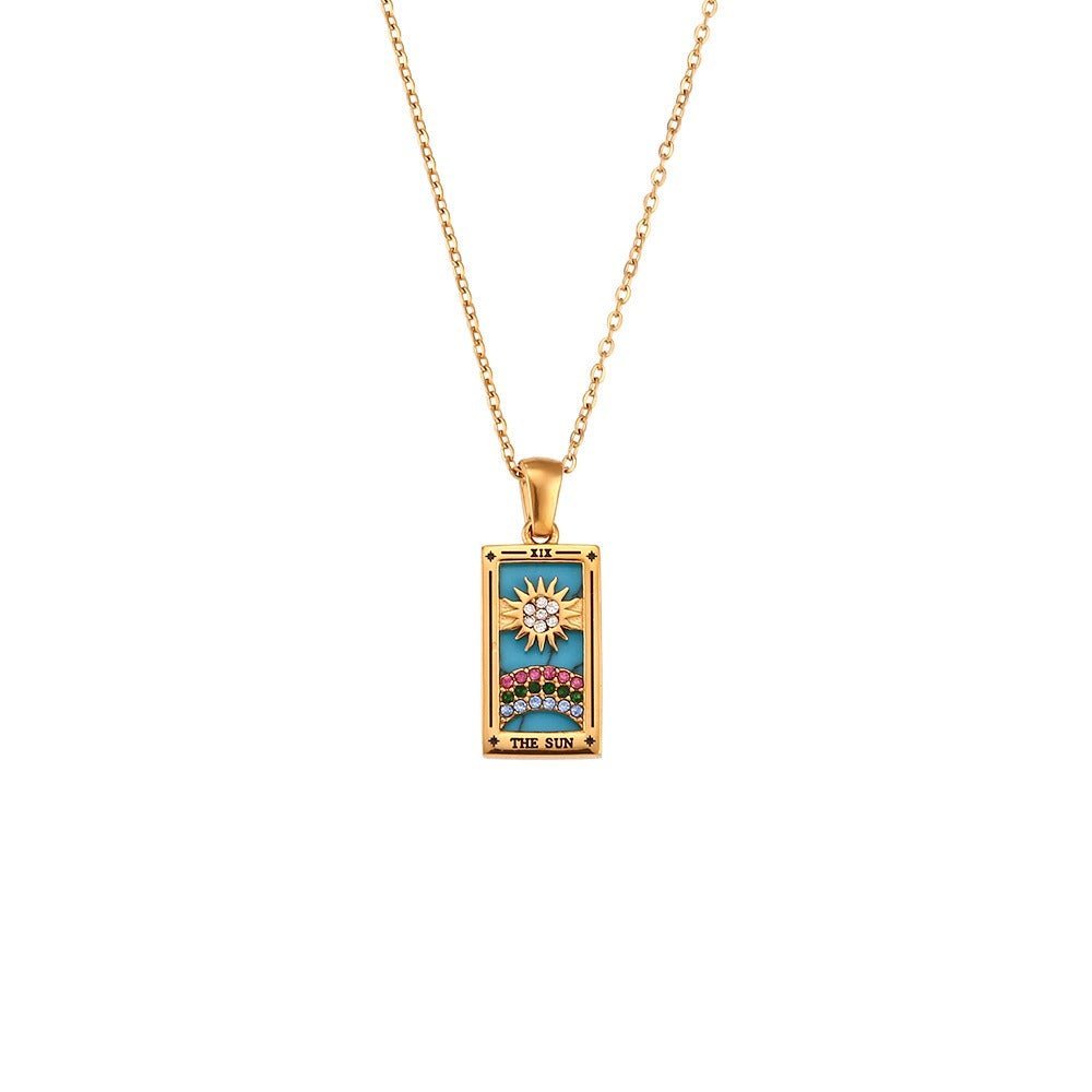 Dainty tarot charm necklaces