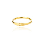 Load image into Gallery viewer, Dainty Thin Letter Initial Ring
