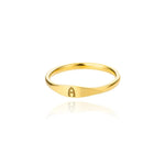 Load image into Gallery viewer, Dainty Thin Letter Initial Ring
