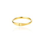 Load image into Gallery viewer, Dainty Thin Letter Initial Ring
