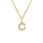 Load image into Gallery viewer, Dainty Zircon Letter Initial, Number, Symbol Chain Necklace
