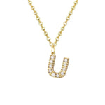 Load image into Gallery viewer, Dainty Zircon Letter Initial, Number, Symbol Chain Necklace
