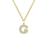 Load image into Gallery viewer, Dainty Zircon Letter Initial, Number, Symbol Chain Necklace
