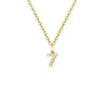 Load image into Gallery viewer, Dainty Zircon Letter Initial, Number, Symbol Chain Necklace
