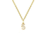 Load image into Gallery viewer, Dainty Zircon Letter Initial, Number, Symbol Chain Necklace
